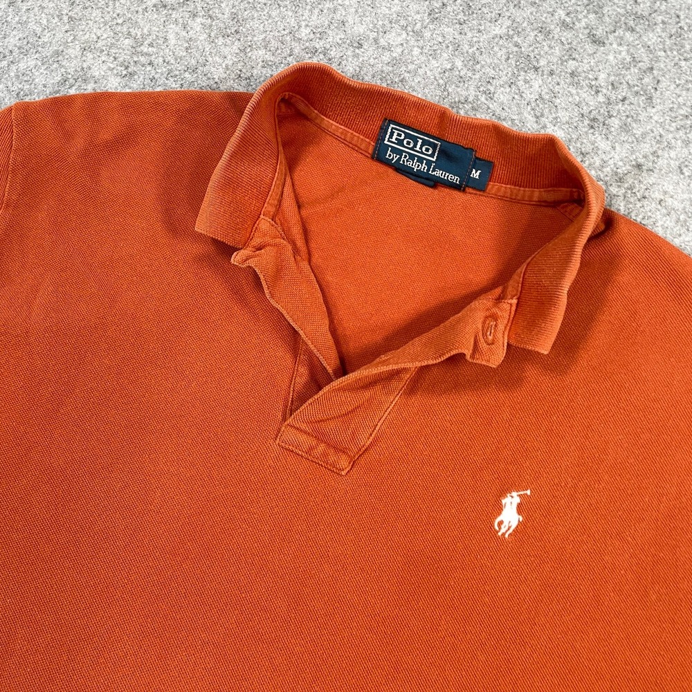 Polo Ralph Lauren Mens Polo Shirt Medium Orange Short Sleeve Classic Pony Logo